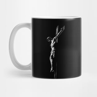 Crucifixion of Jesus Christ in Grayscale Mug